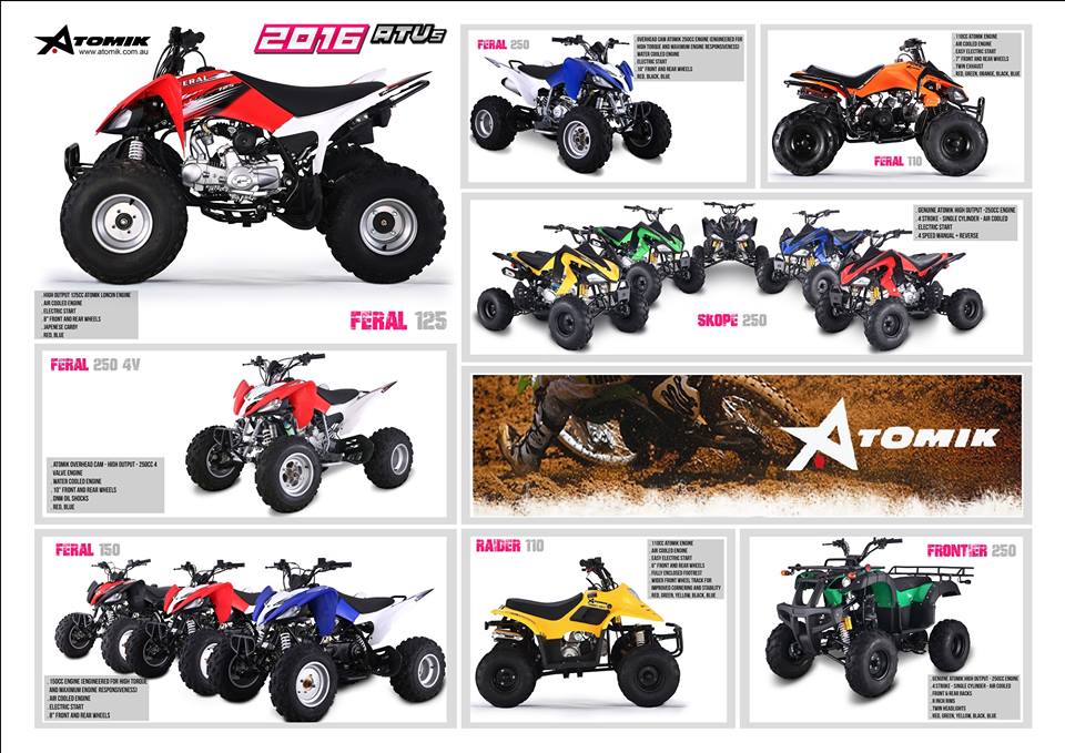 Atomik feral deals 250cc